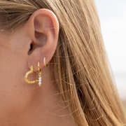 VALENTINE HJERTEØRERINGE - FORGYLDT